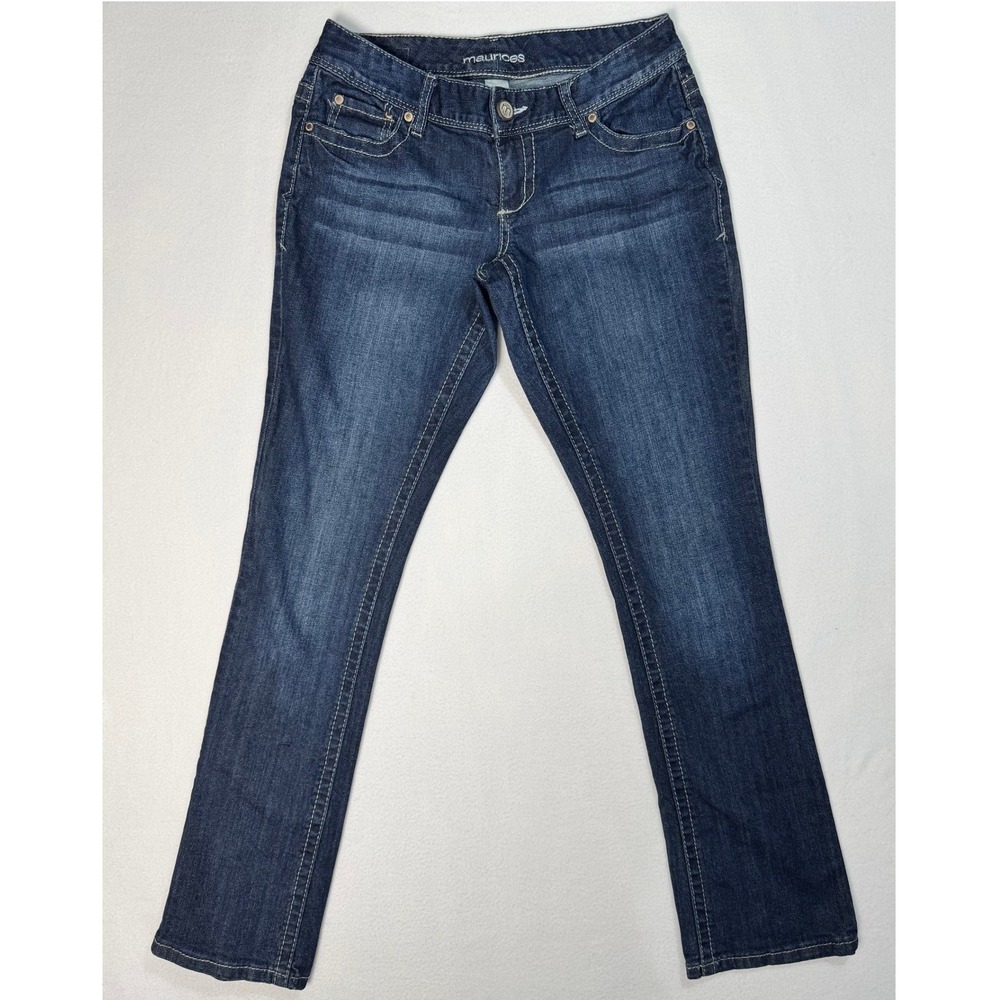 Maurices Low Rise Bootcut Jeans Blue Dark Wash Women's‎ 3/4